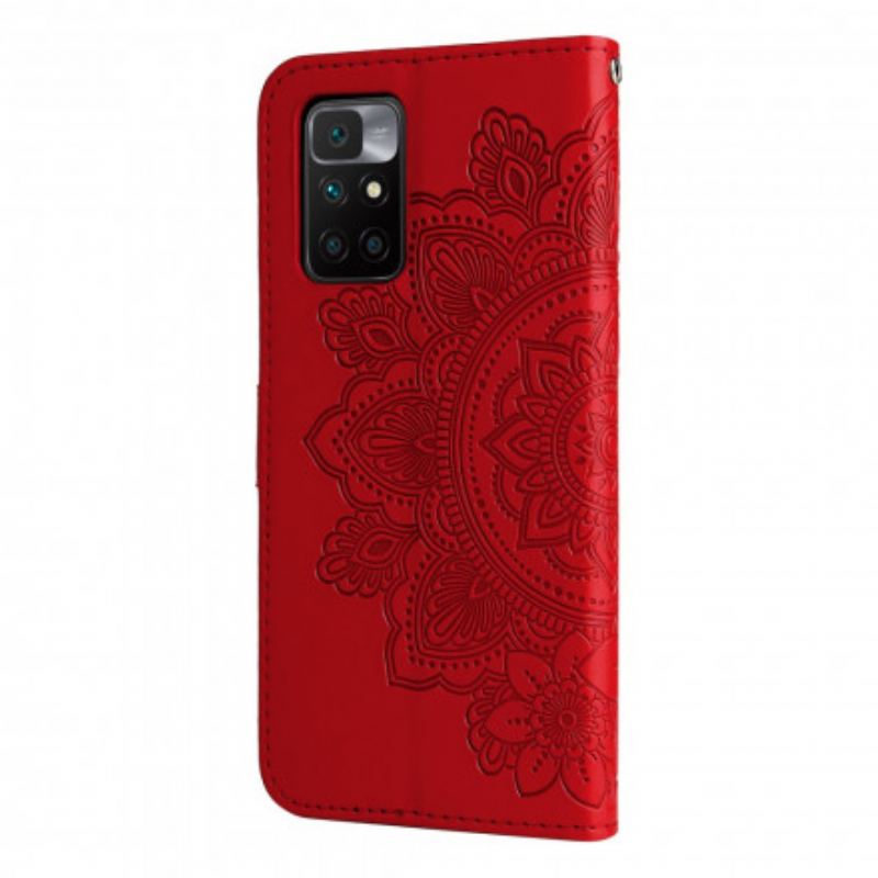 Capa Em Pele Para Xiaomi Redmi 10 Mandala