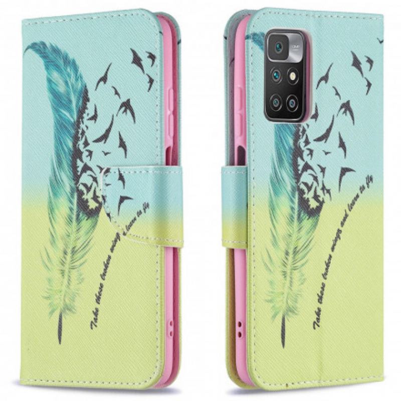 Capa Flip Para Xiaomi Redmi 10 Aprender A Voar