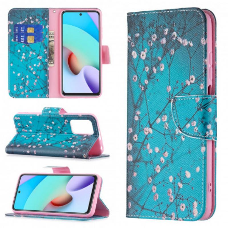 Capa Flip Para Xiaomi Redmi 10 Árvore Florida