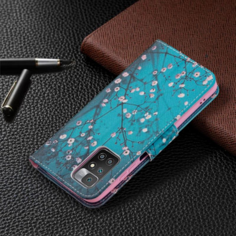 Capa Flip Para Xiaomi Redmi 10 Árvore Florida