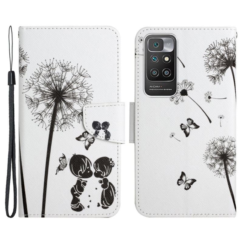 Capa Flip Para Xiaomi Redmi 10 Bebê Amor Dente De Leão