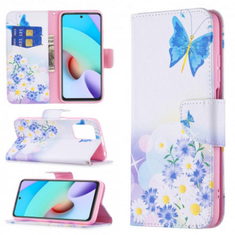 Capa Flip Para Xiaomi Redmi 10 Borboletas Dos Sonhos