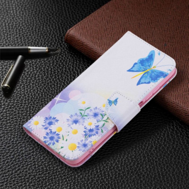 Capa Flip Para Xiaomi Redmi 10 Borboletas Dos Sonhos