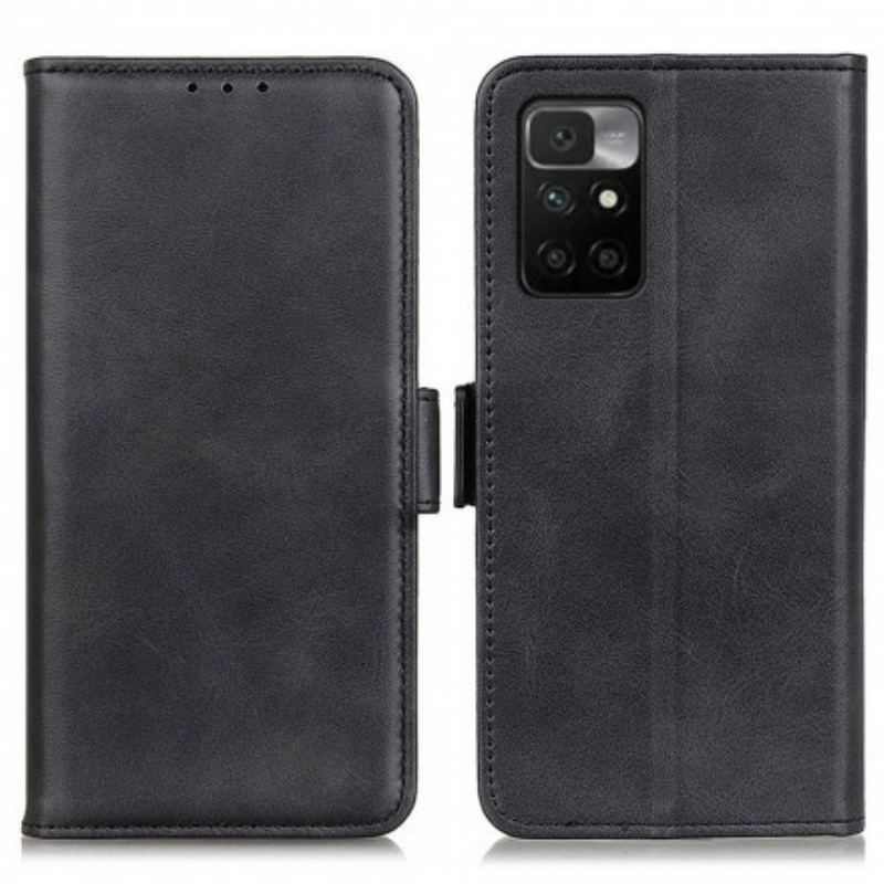 Capa Flip Para Xiaomi Redmi 10 De Couro Aba Dupla