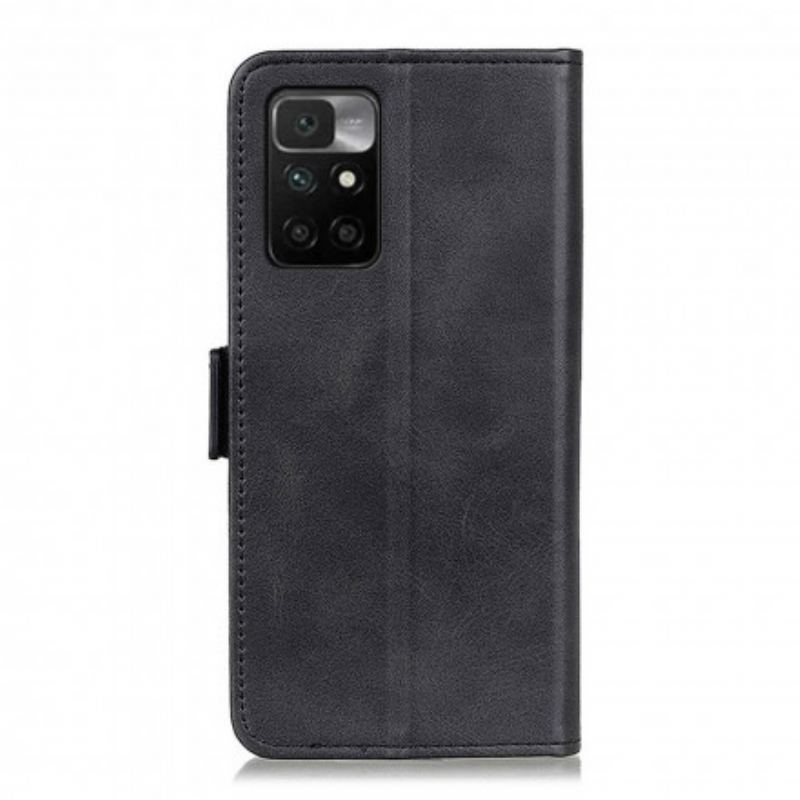 Capa Flip Para Xiaomi Redmi 10 De Couro Aba Dupla