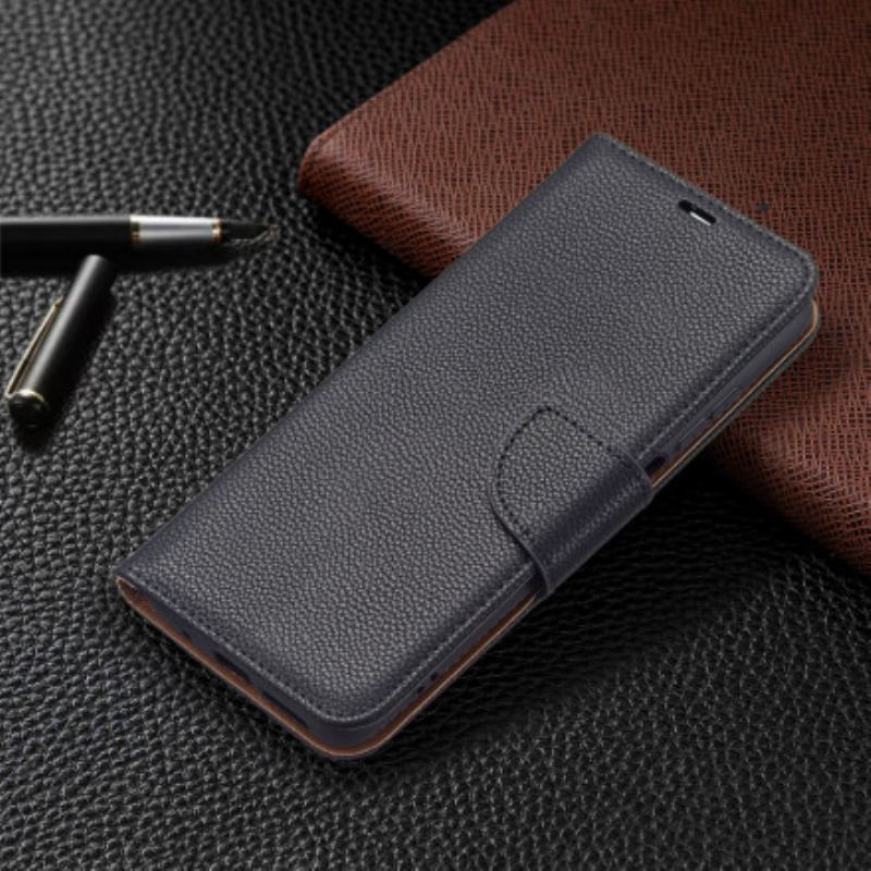 Capa Flip Para Xiaomi Redmi 10 De Couro Lichia Rabat Oblíqua