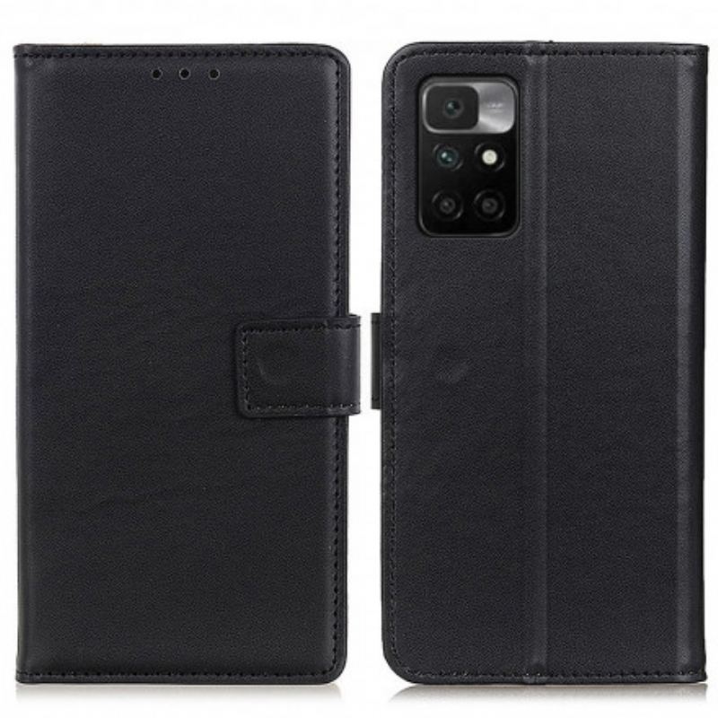 Capa Flip Para Xiaomi Redmi 10 Couro Sintético Liso