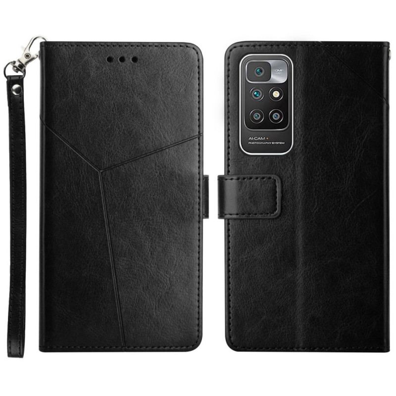 Capa Flip Para Xiaomi Redmi 10 Estilo Couro Geo Y Design