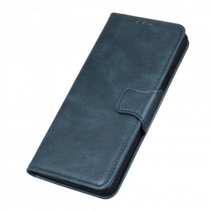 Capa Flip Para Xiaomi Redmi 10 Fecho Reversível Efeito Couro