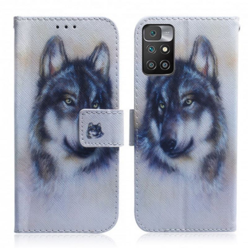 Capa Flip Para Xiaomi Redmi 10 Olhar Canino