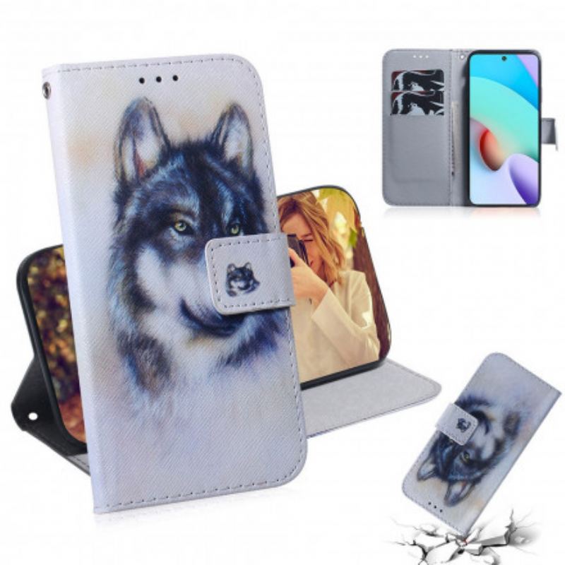 Capa Flip Para Xiaomi Redmi 10 Olhar Canino