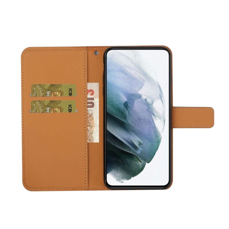 Capa Flip Para Xiaomi Redmi 10 Padrão De Tapeçaria