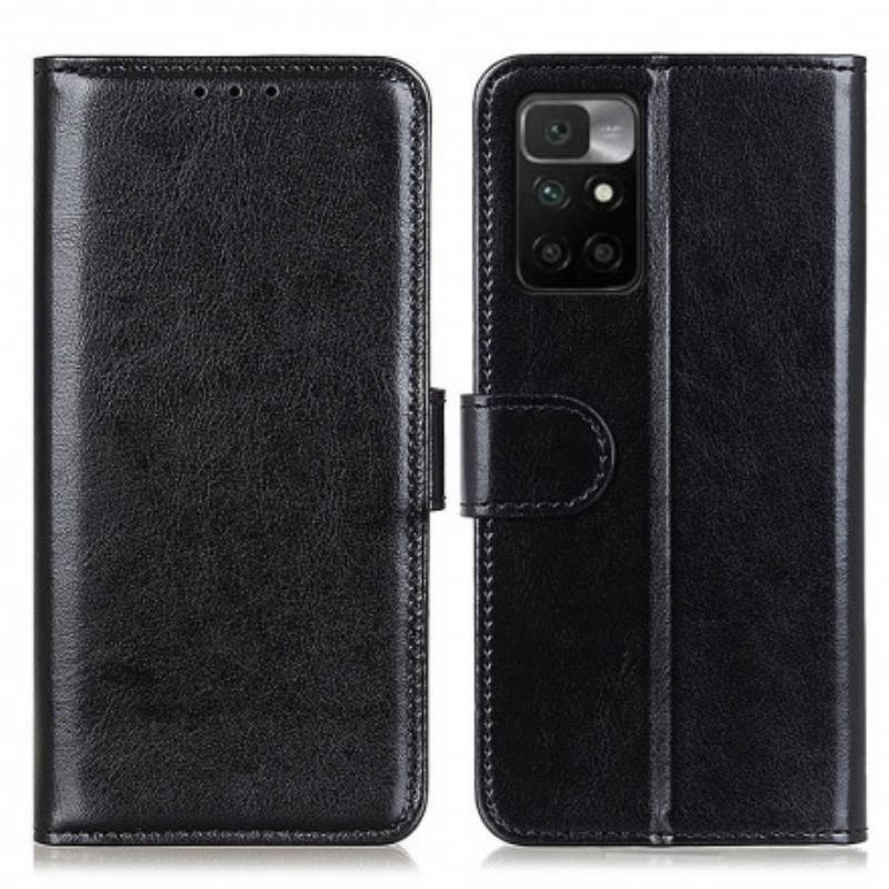 Capa Flip Para Xiaomi Redmi 10 Refinamento De Couro Sintético