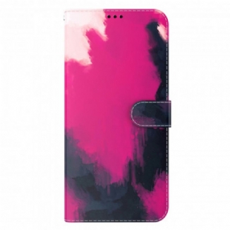 Capa Folio Para Xiaomi Redmi 10 Aquarela