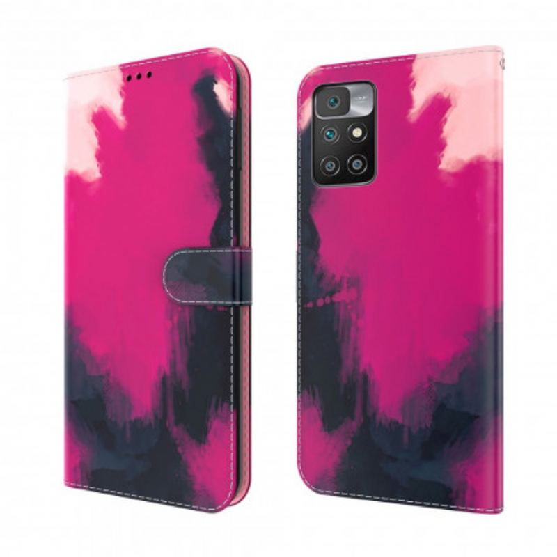 Capa Folio Para Xiaomi Redmi 10 Aquarela