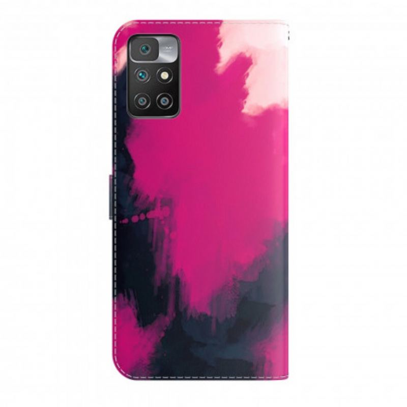 Capa Folio Para Xiaomi Redmi 10 Aquarela