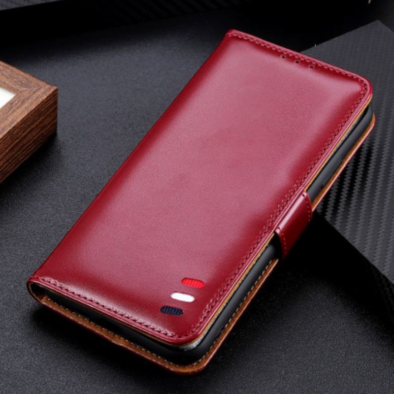 Capa Folio Para Xiaomi Redmi 10 Efeito Couro Tricolor