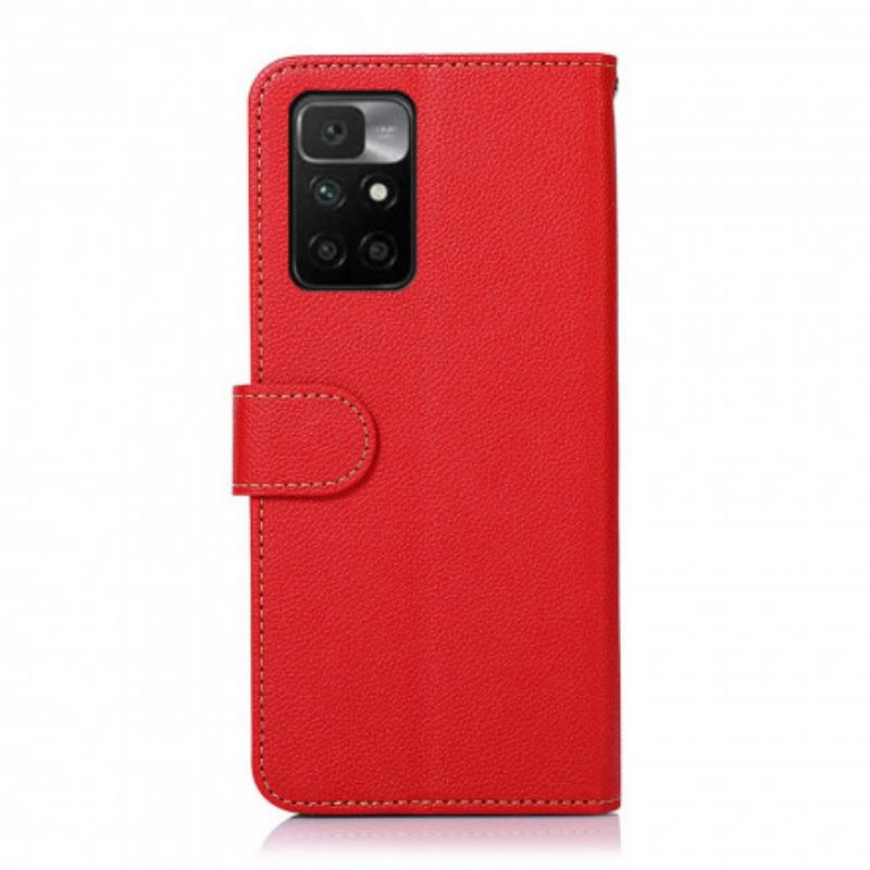 Capa Folio Para Xiaomi Redmi 10 Estilo Lichia Rfid Khazneh