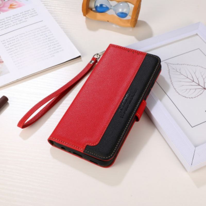 Capa Folio Para Xiaomi Redmi 10 Estilo Lichia Rfid Khazneh