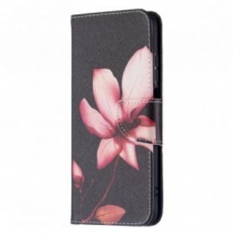 Capa Folio Para Xiaomi Redmi 10 Flor Rosa