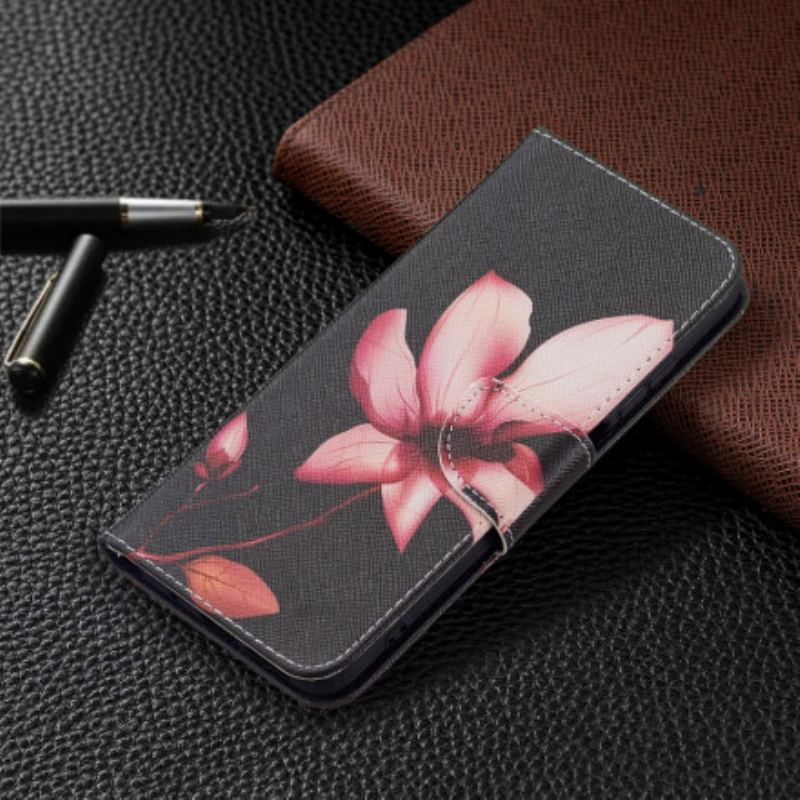 Capa Folio Para Xiaomi Redmi 10 Flor Rosa