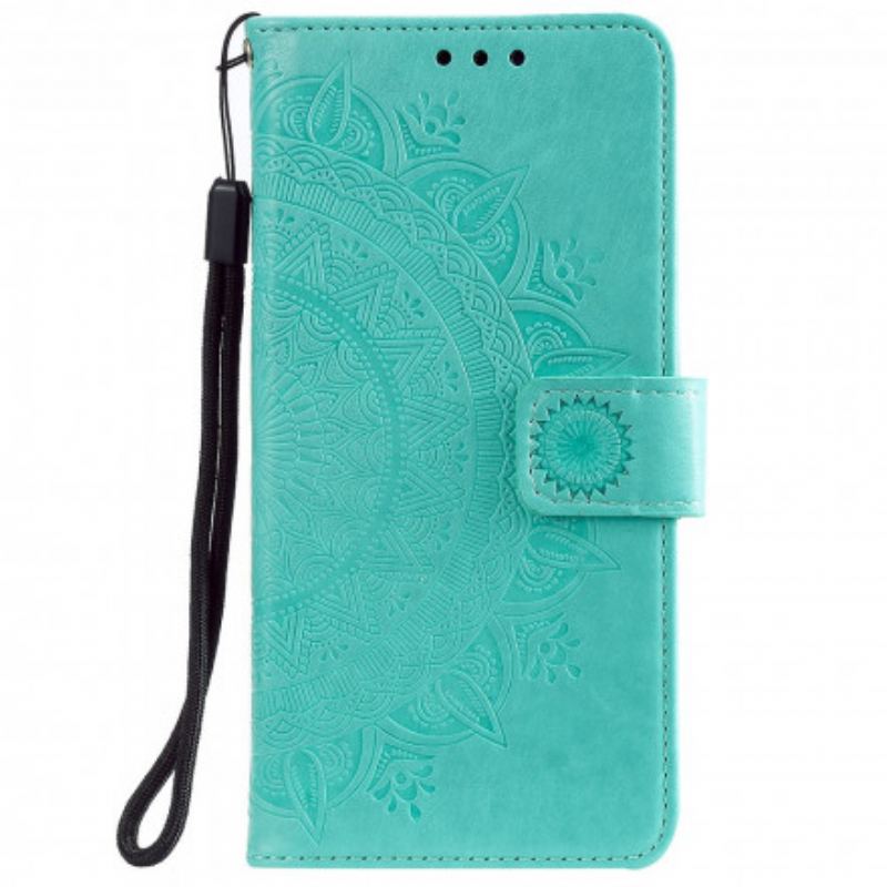 Capa Folio Para Xiaomi Redmi 10 Mandala Do Sol