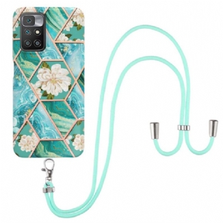 Capa Para Xiaomi Redmi 10 De celular Com Cordão De Flor