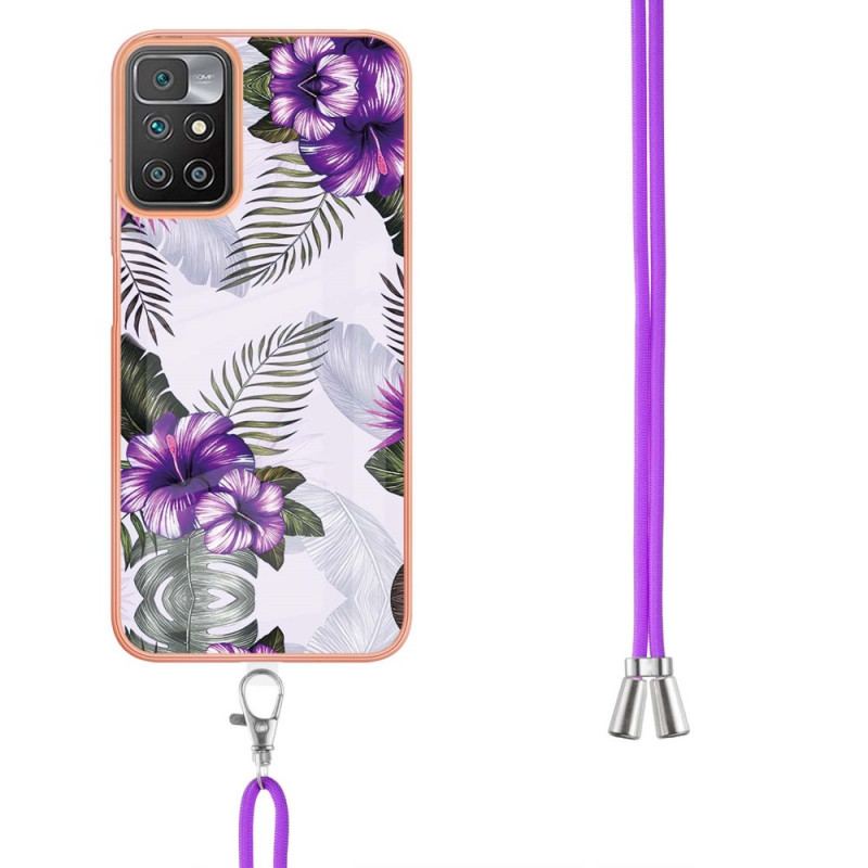 Capa Para Xiaomi Redmi 10 De celular Com Cordão De Flor