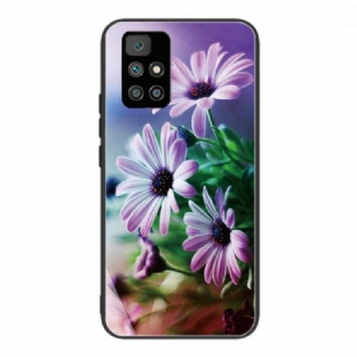 Capa Para Xiaomi Redmi 10 Flores Realistas De Vidro Temperado