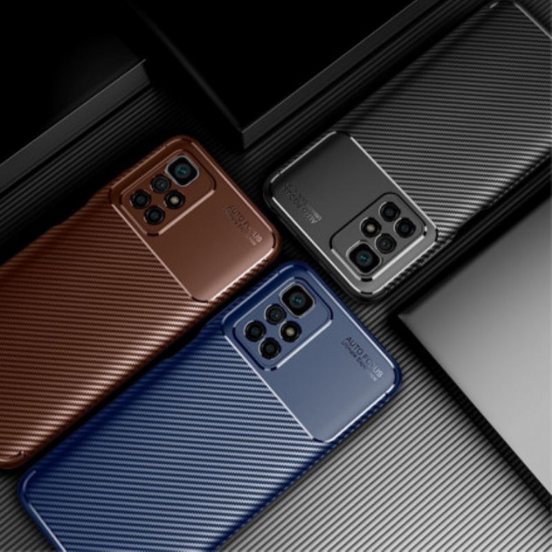 Capa Para Xiaomi Redmi 10 Mangueira De Fibra De Carbono