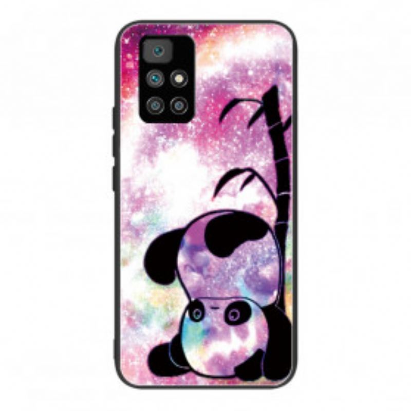 Capa Para Xiaomi Redmi 10 Panda E Vidro Temperado De Bambu