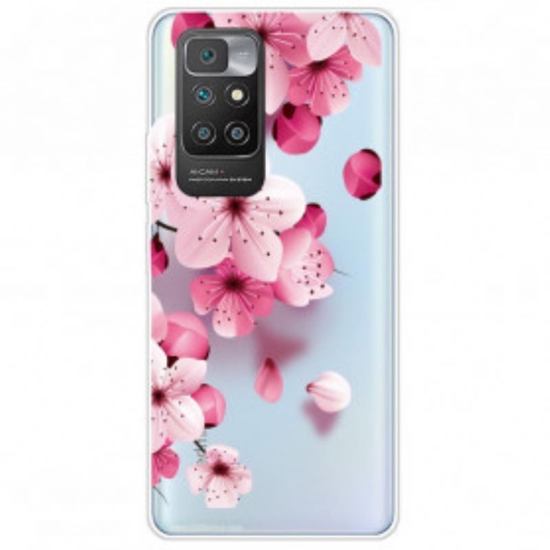 Capa Para Xiaomi Redmi 10 Pequenas Flores Cor De Rosa