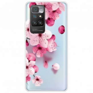 Capa Para Xiaomi Redmi 10 Pequenas Flores Cor De Rosa