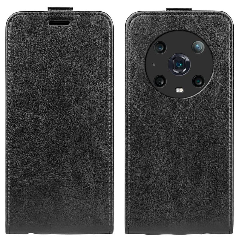 Capa De Couro Para Honor Magic 4 Pro Flip Aba Vertical