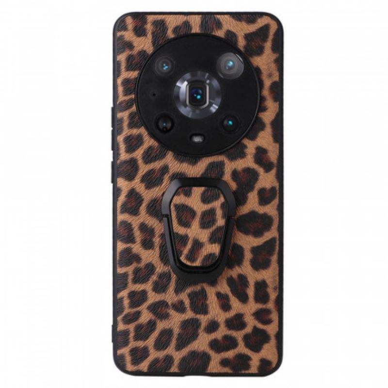 Capa Para Honor Magic 4 Pro Leopard Com Anel De Suporte