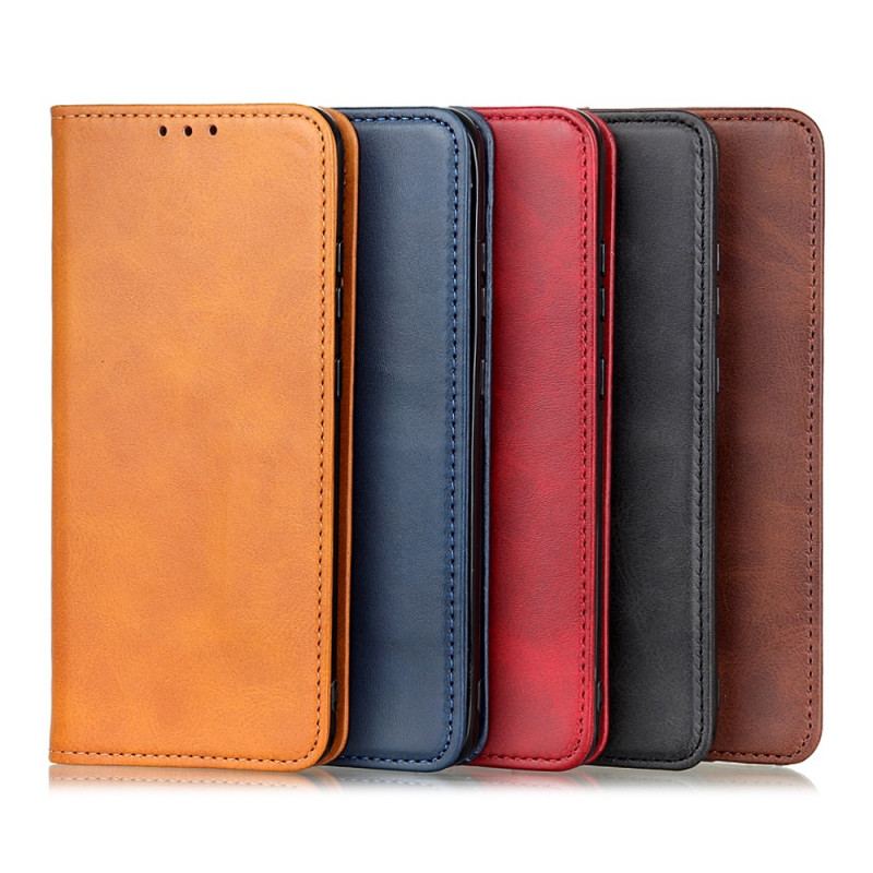 Capa De Celular Para Honor 50 Lite Flip Couro Rachado Elegância