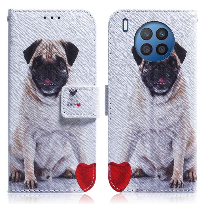 Capa Flip Para Honor 50 Lite Cachorro Pug