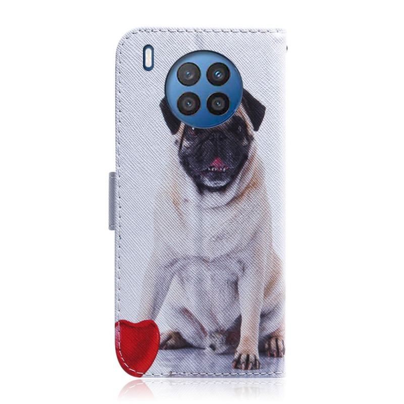 Capa Flip Para Honor 50 Lite Cachorro Pug