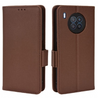 Capa Flip Para Honor 50 Lite De Couro Flap Double Litchi Novas Cores