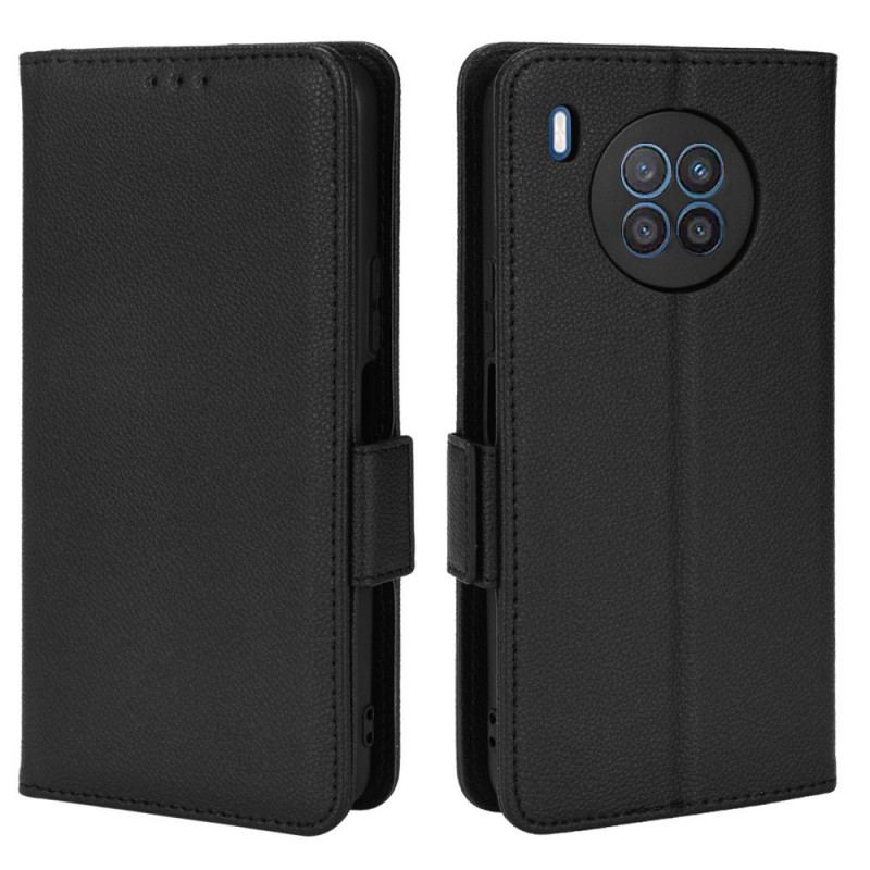 Capa Flip Para Honor 50 Lite De Couro Flap Double Litchi Novas Cores