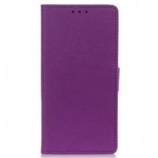 Capa Flip Para Honor 50 Lite Efeito Couro Brilhante Simples