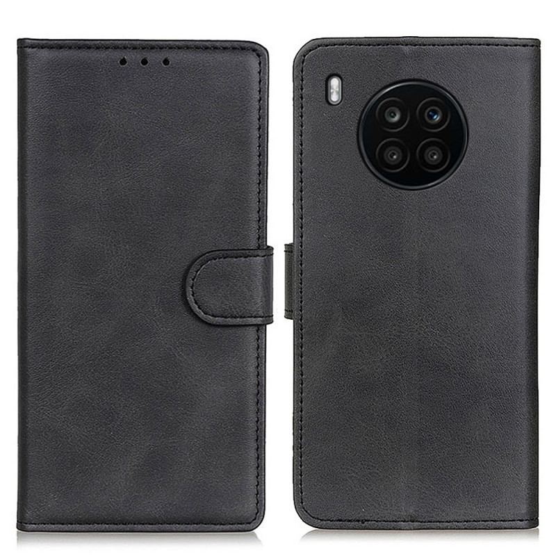 Capa Flip Para Honor 50 Lite Efeito De Couro Fosco