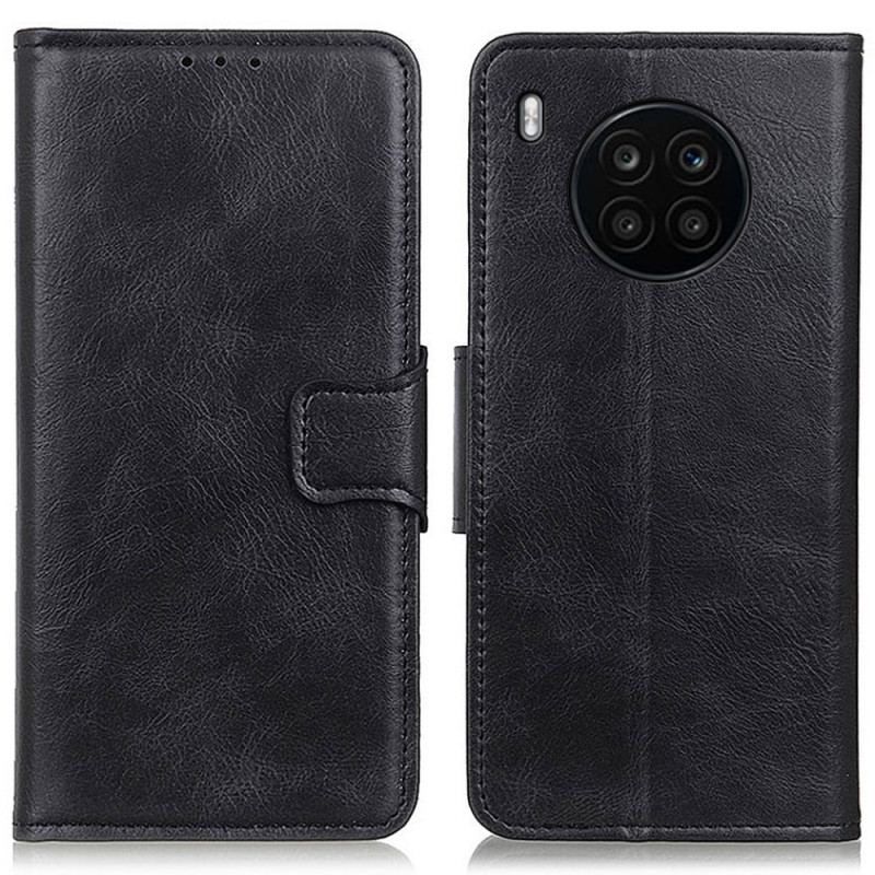 Capa Flip Para Honor 50 Lite Fecho Reversível Efeito Couro