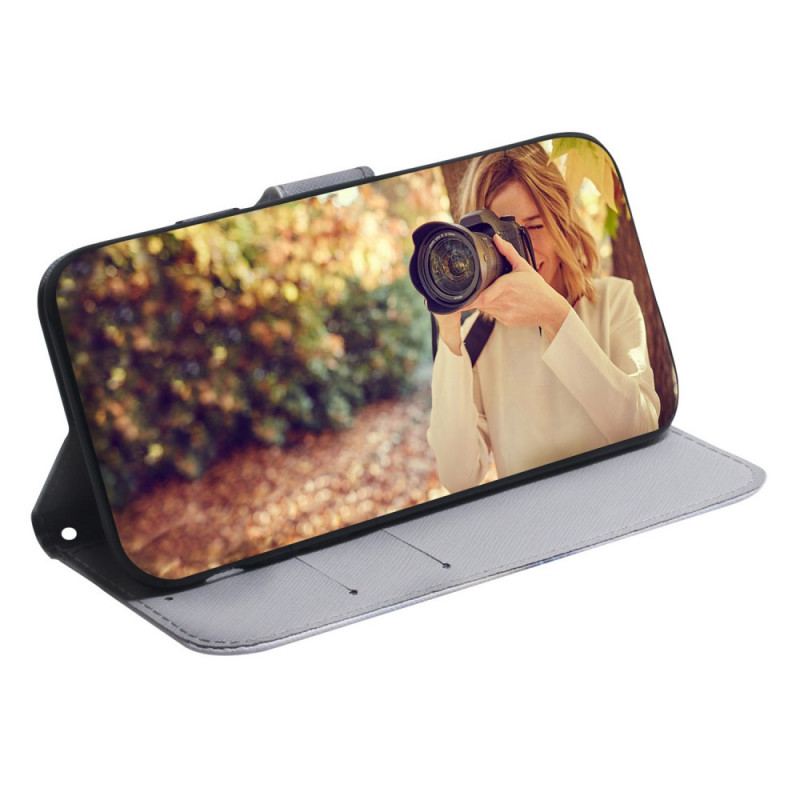 Capa Flip Para Honor 50 Lite Pintura De Corujas