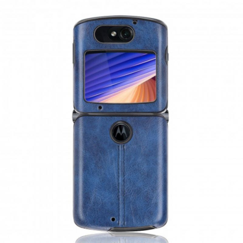 Capa Para Motorola Razr 5G Costura De Couro Falso