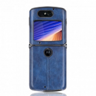 Capa Para Motorola Razr 5G Costura De Couro Falso