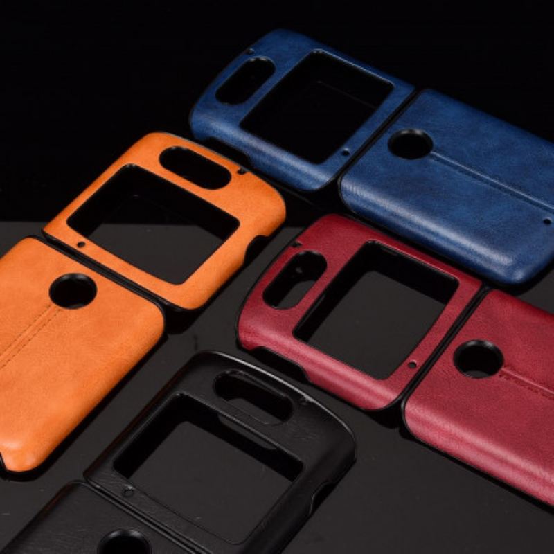 Capa Para Motorola Razr 5G Costura De Couro Falso