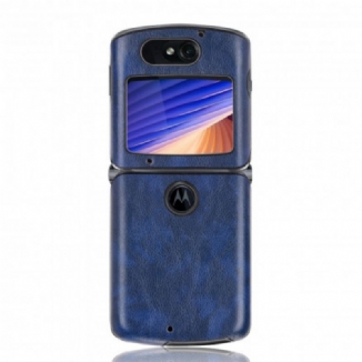 Capa Para Motorola Razr 5G Couro Sintético De Lichia