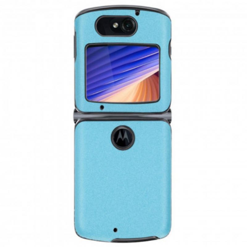 Capa Para Motorola Razr 5G Couro Sintético Lixado