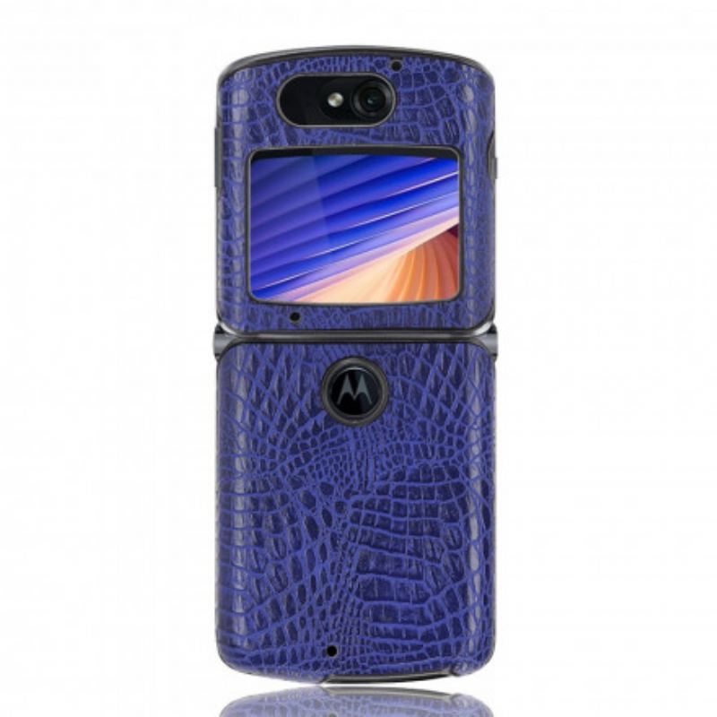 Capa Para Motorola Razr 5G Efeito Pele De Crocodilo